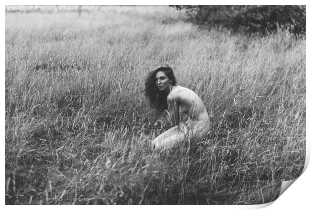 Hiraeth 035 Suzzi - Landscape Art Nude  Print by Henry Clayton