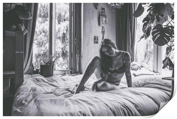 Anna Quinn - Time Stands Still - Art Nude and Erot Print by Henry Clayton