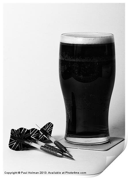 Beer & Darts Print by Paul Holman Photography