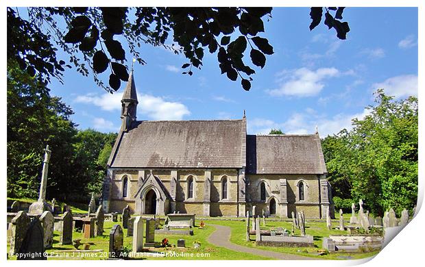 Merthyr Mawr, St Teilo's Church Print by Paula J James