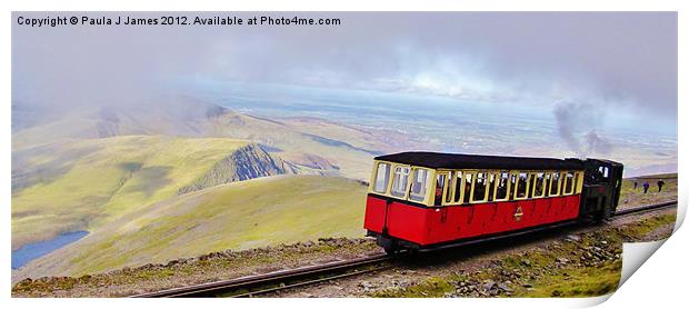 Snowdon Mountain Railway Print by Paula J James