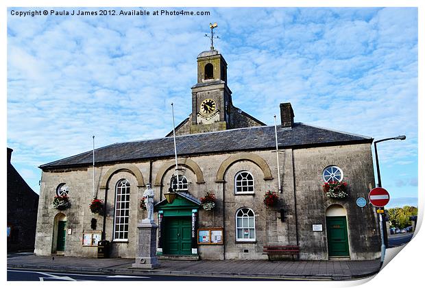 Cowbridge Town Hall Print by Paula J James