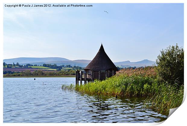 Llangorse Lake Print by Paula J James