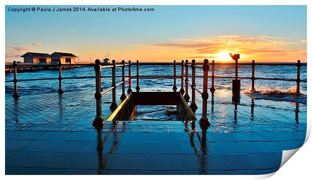 Penarth Esplanade Print by Paula J James