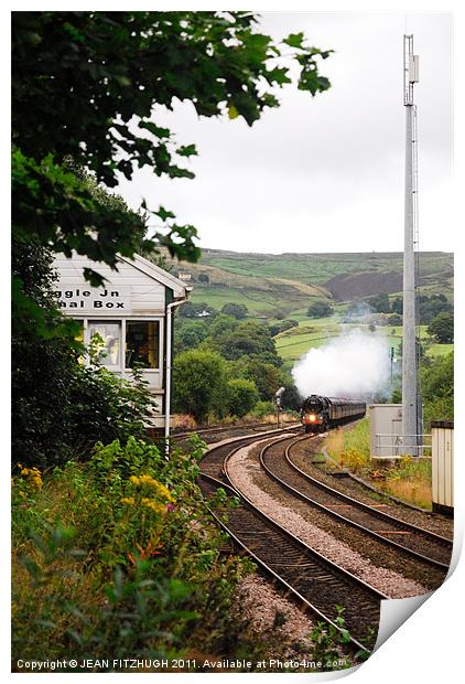 The Scarborough Flyer at Diggle Print by JEAN FITZHUGH