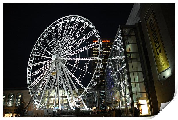 The Manchester Ferris wheel  Print by JEAN FITZHUGH