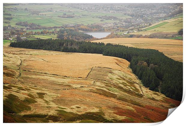 RESERVOIR AND THE MOORS Print by JEAN FITZHUGH