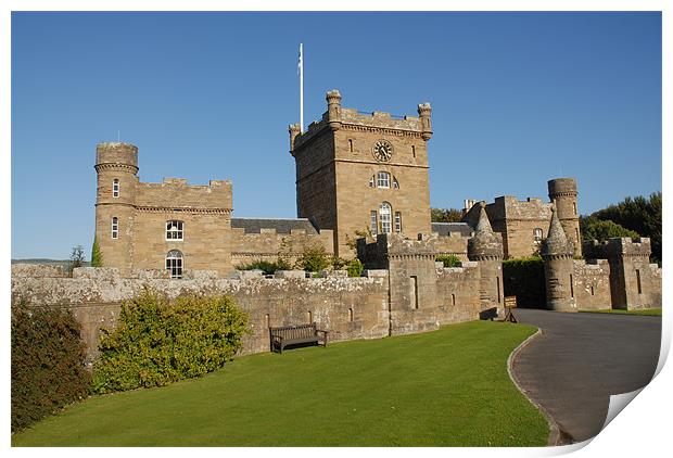 Curzan Castle in Scotland Print by JEAN FITZHUGH