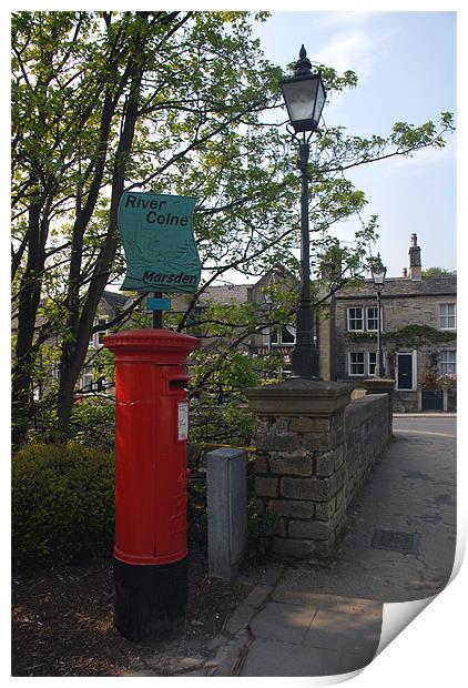 Postbox at Marsden Print by JEAN FITZHUGH