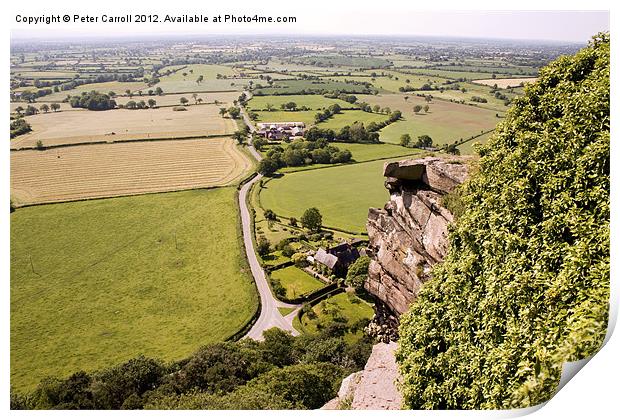 Looking Over The Cheshire Countyside Print by Peter Carroll