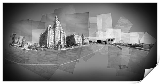 Liverpool Waterfront Panograph Print by Peter Carroll