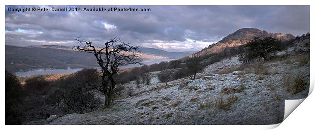 Landscape Lake District Windermere Lake Print by Peter Carroll