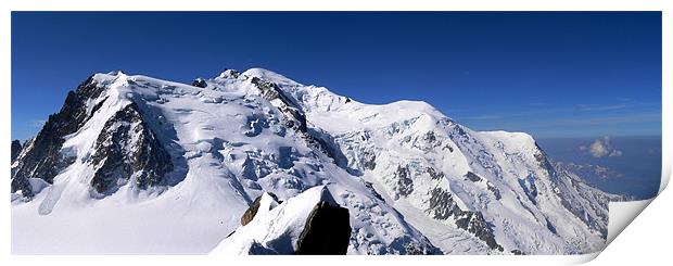 Mont Blanc Panorama Print by Bob Clewley