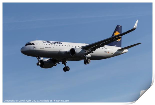 Lufthansa Airbus A320-214              Print by David Pyatt