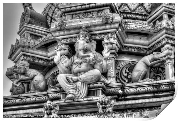 Hindu Temple Elephant  Print by David Pyatt