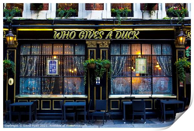 Who Gives A Duck Pub Print by David Pyatt