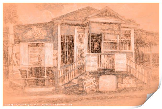 Barbados Bar da Vinci Print by David Pyatt