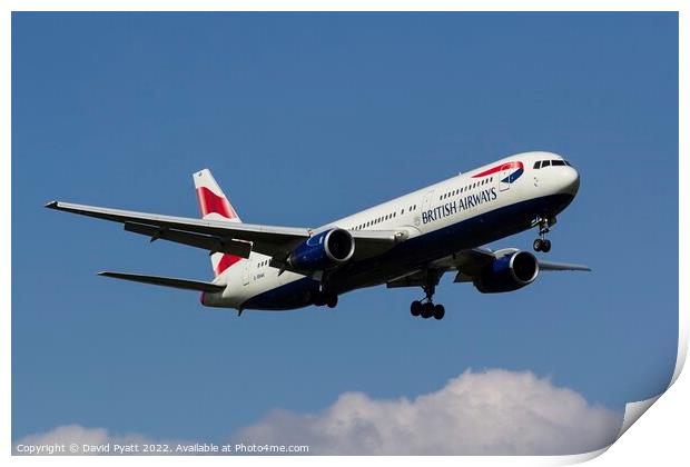 British Airways Boeing 767-336     Print by David Pyatt