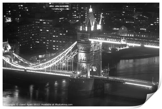Tower Bridge Night Vista            Print by David Pyatt