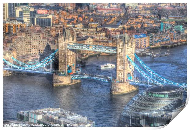  City Hall And Tower Bridge  Print by David Pyatt