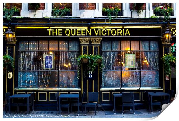 Queen Victoria Pub Print by David Pyatt