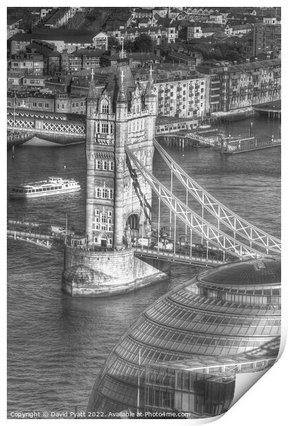 Tower Bridge And City Hall                 Print by David Pyatt