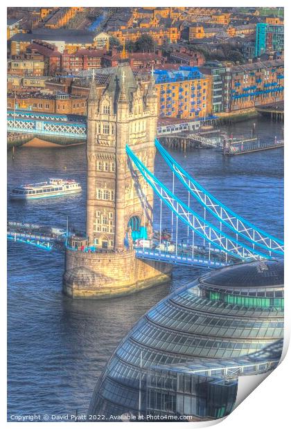 City Hall Tower Bridge London    Print by David Pyatt