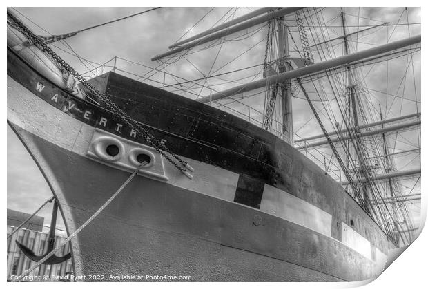 Wavertree Sailing Ship Print by David Pyatt