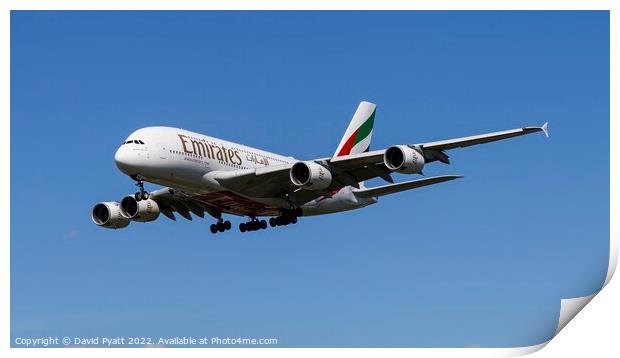 Emirates A380 Airbus Panorama Print by David Pyatt