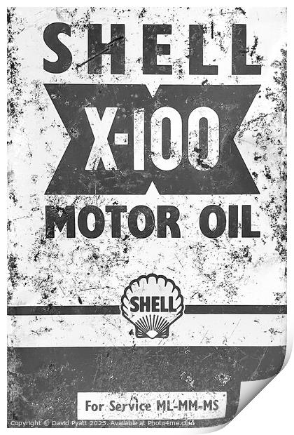 Shell Oil Can Vintage Print by David Pyatt