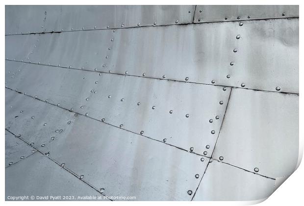 Aluminium Aircraft Skin Abstract  Print by David Pyatt