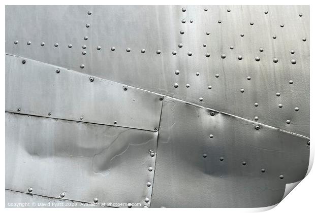 Aluminium Aircraft Skin Print by David Pyatt