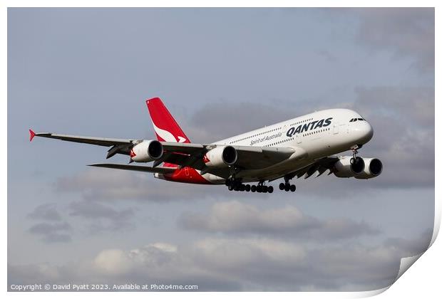 Qantas Airbus A380-842    Print by David Pyatt