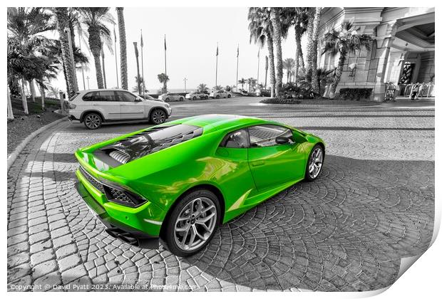Lamborghini Huracan Dubai Print by David Pyatt