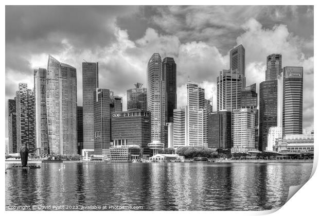  Business District Singapore Print by David Pyatt