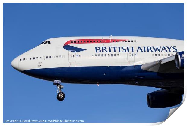 British Airways Boeing 747-436        Print by David Pyatt