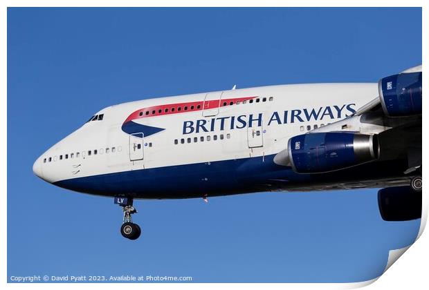 British Airways Boeing 747 Print by David Pyatt