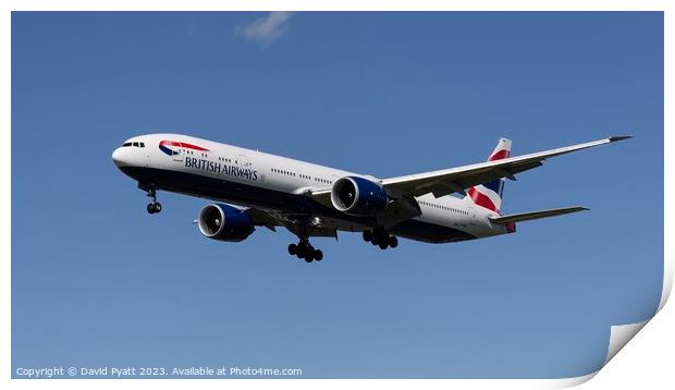 British Airways Boeing 777 Panorama Print by David Pyatt