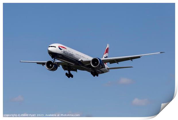 British Airways Boeing 777-236  Print by David Pyatt