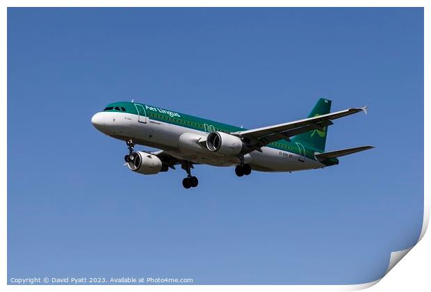 Aer Lingus A320 Print by David Pyatt
