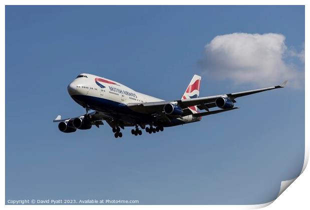 British Airways Boeing 747-436     Print by David Pyatt