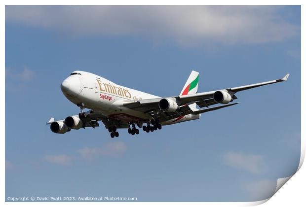 Emirates Boeing 747 SkyCargo     Print by David Pyatt