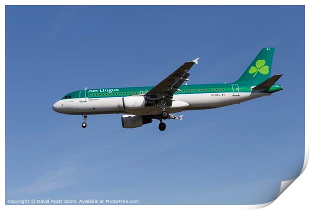 Aer Lingus Airbus A320 Print by David Pyatt
