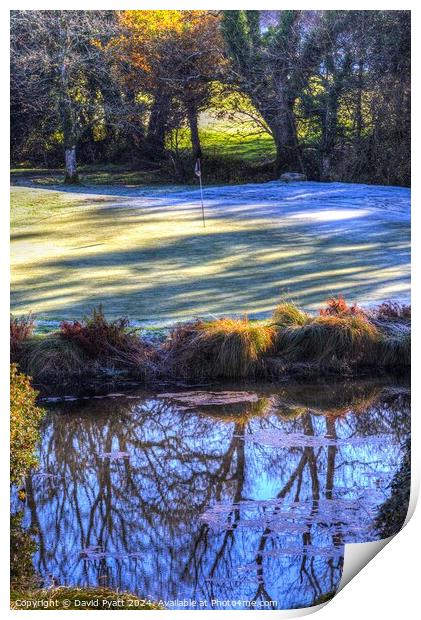 Frosty Morning Golf Green  Print by David Pyatt