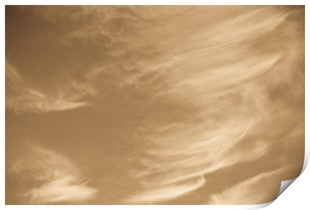 Coffee swirl Clouds Print by David Pyatt