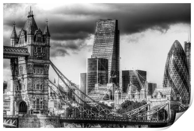 Tower Bridge and the City Print by David Pyatt