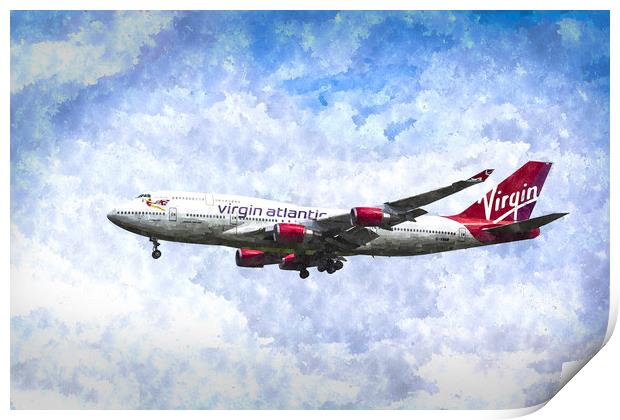 Virgin Atlantic Boeing 747 Art Print by David Pyatt