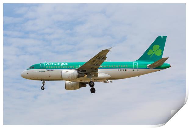 Aer Lingus Airbus A319 Print by David Pyatt