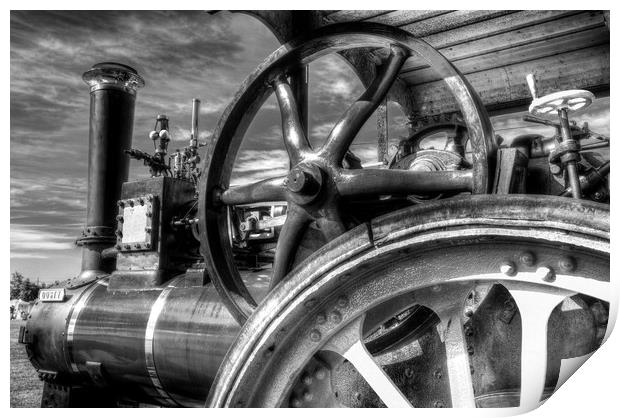 Clayton and Shuttleworth Traction engine Print by David Pyatt