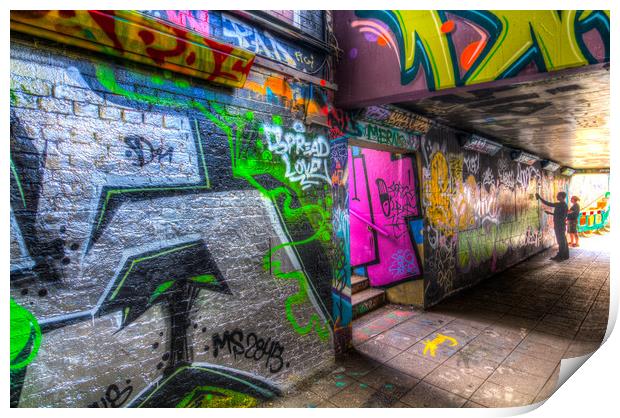 Leake Street London Graffiti  Print by David Pyatt